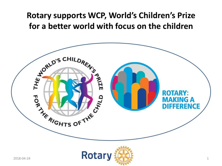 for a better world with focus on the children