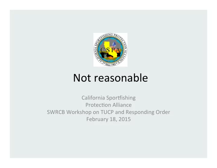 not reasonable