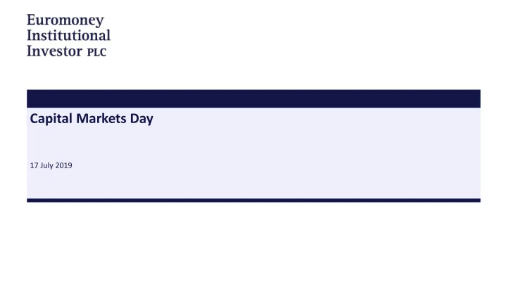 capital markets day
