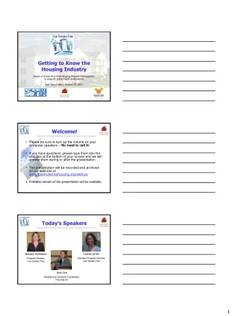 1  Live Smoke Free   Program of the Association for Nonsmokers  Minnesota  Working on