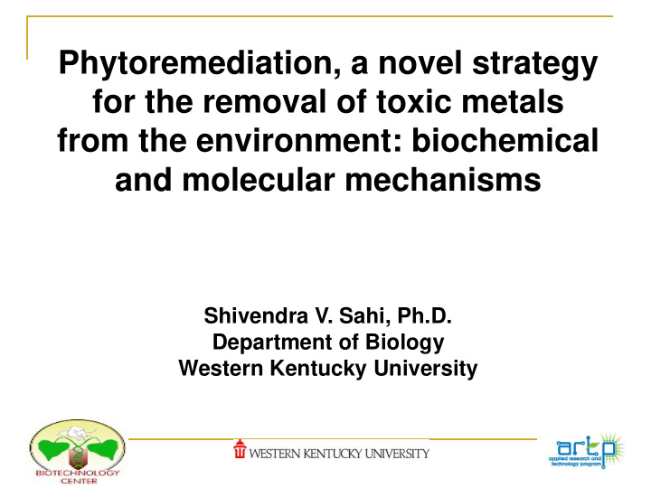 phytoremediation a novel strategy for the removal of