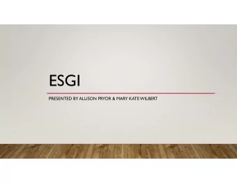 ESGI  PRESENTED BY ALLISON PRYOR &amp; MARY KATE WILBERT  Educational  Software for  WHAT DOES