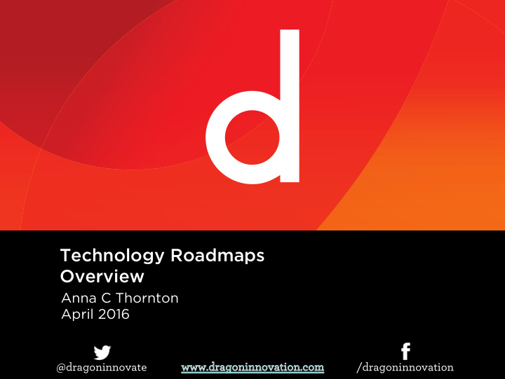 technology roadmaps overview