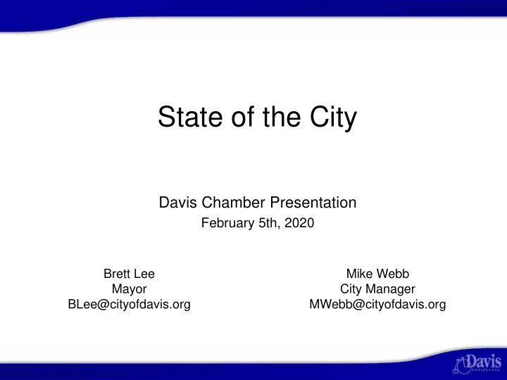 state of the city