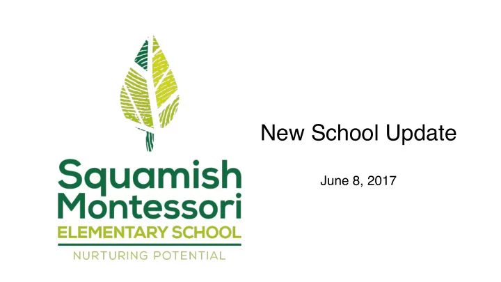 new school update