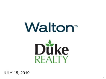 JULY 15, 2019  1  COMMUNITY OUTREACH  7/15 - 7/17  MEETING OBJECTIVES  - Discuss Westphalia Town