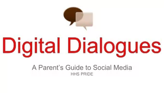 A Parents Guide to Social Media  HHS PRIDE  What is PRIDE?  Anti-bullying/bullying-awareness