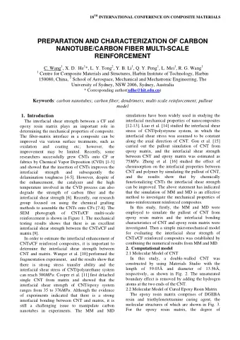 PREPARATION AND CHARACTERIZATION OF CARBON  NANOTUBE/CARBON FIBER MULTI-SCALE  REINFORCEMENT C.