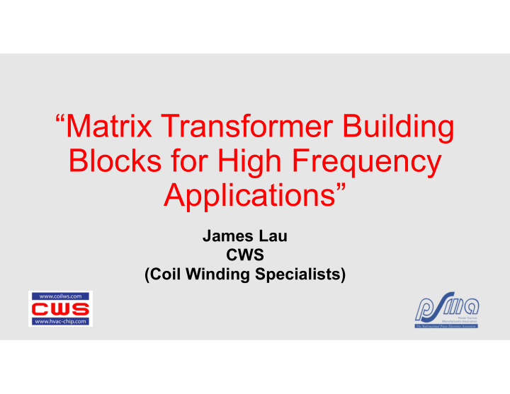 matrix transformer building blocks for high frequency