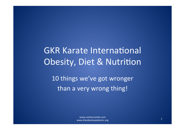 gkr karate interna onal obesity diet amp nutri on