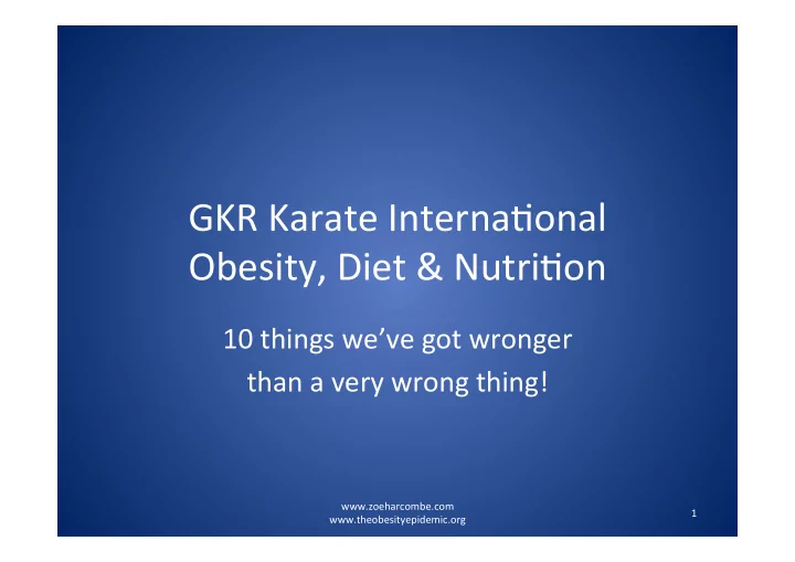 gkr karate interna onal obesity diet amp nutri on