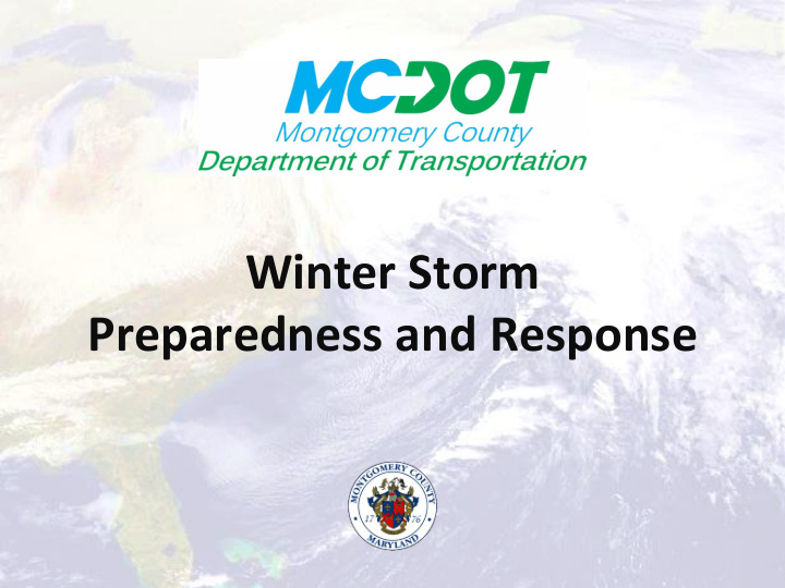 preparedness and response storm readiness