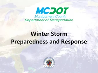 Preparedness and Response  Storm Readiness  Preparing for winter storms is a year-around