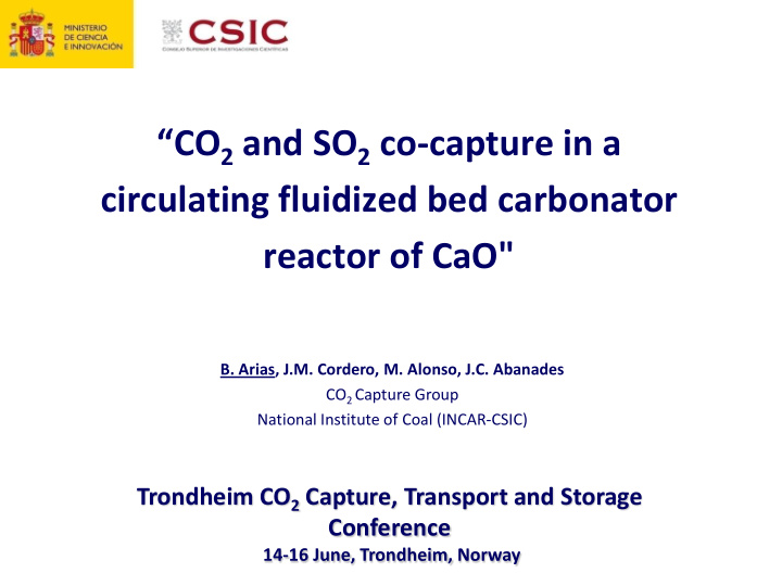 co 2 and so 2 co capture in a circulating fluidized bed