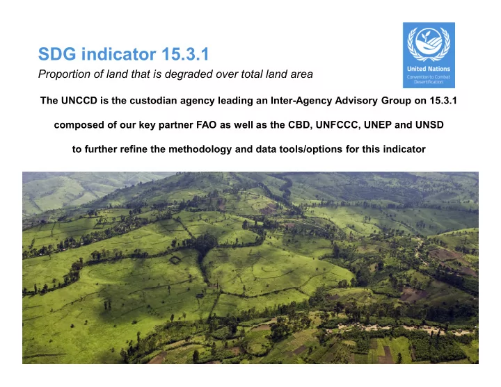 sdg indicator 15 3 1