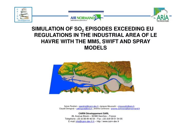 simulation of so 2 episodes exceeding eu regulations in
