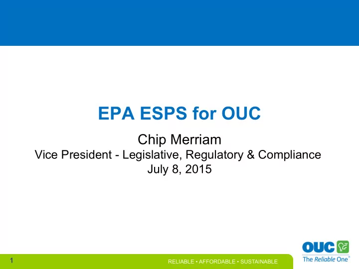 epa esps for ouc
