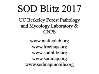 Answers &amp; Questions  Good or new  questions are  published  Sudden Oak Death  New disease