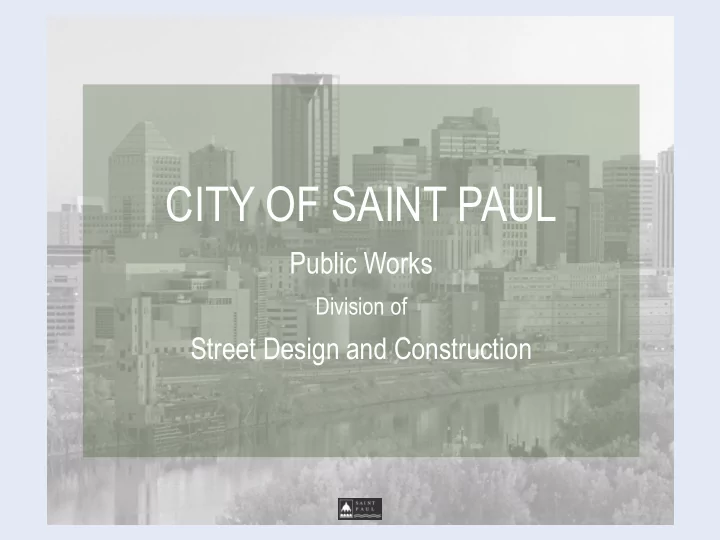 city of saint paul