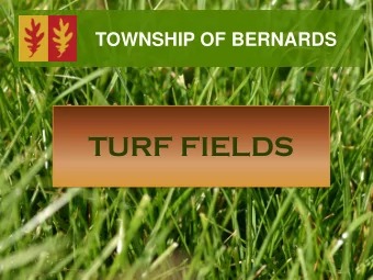 TURF FIELDS  CURRENT FIELD CHALLENGES   Field closures due to inclement weather