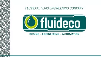FLUIDECO: FLUID ENGINEERING COMPANY DOSING  ENGINEERING  AUTOMATION
