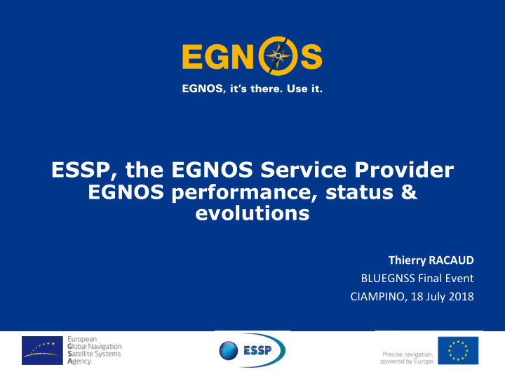 essp the egnos service provider