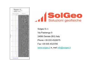 Solgeo S.r.l.  Via Pastrengo 9  24068 Seriate (BG) Italy  Phone +39 035 4520075  Fax +39 035