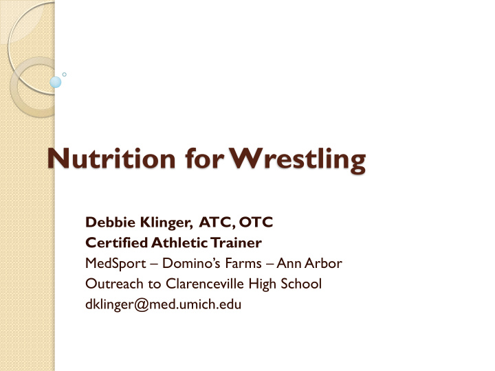 nutrition for wrestling