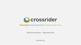 Powering the Next Generation of Digital Advertising Results Presentation  September 2015