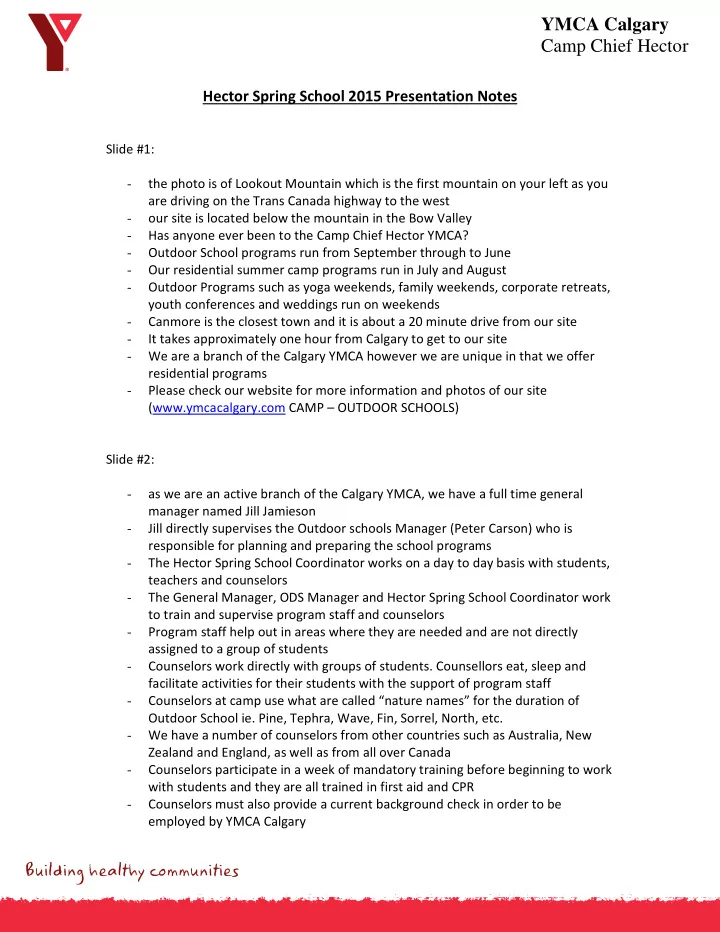 hector spring school 2015 presentation notes slide 1 the
