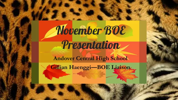 november boe presentation