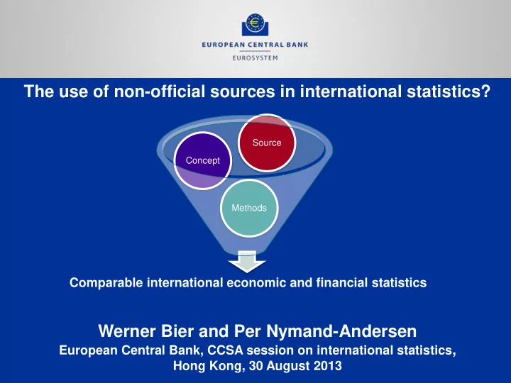 the use of non official sources in international