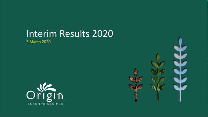 interim results 2020