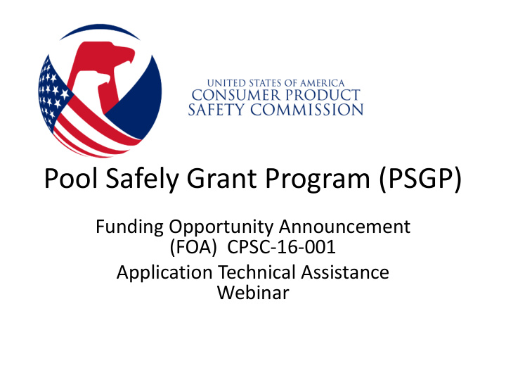 pool safely grant program psgp
