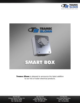 Tramec Sloan is pleased to announce the latest addition  to our line of trailer electrical