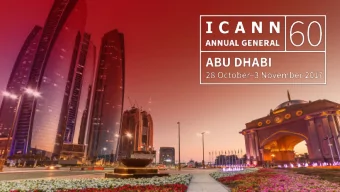 | 1  Competition, Consumer Trust, and  Consumer Choice (CCT) Review Team  Outreach Session