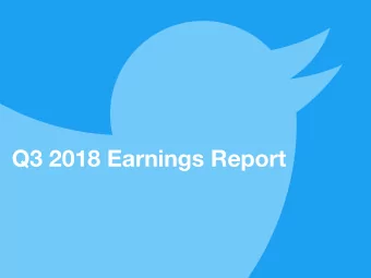 Q3 2018 Earnings Report  Non-GAAP Financial Measures  In addition to U.S. GAAP financials, this