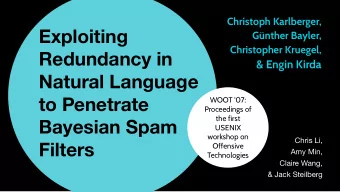 Exploiting  Gnther Bayler,  Christopher Kruegel,  Redundancy in  &amp; Engin Kirda  Natural