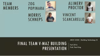 ALIMERV  TEAM  ZOG  PROCTOR  MEMBERS  POPINARA  MORRIS  VINCENT  SCHNEPS  SCANCARELLO  ARCH 2330 |