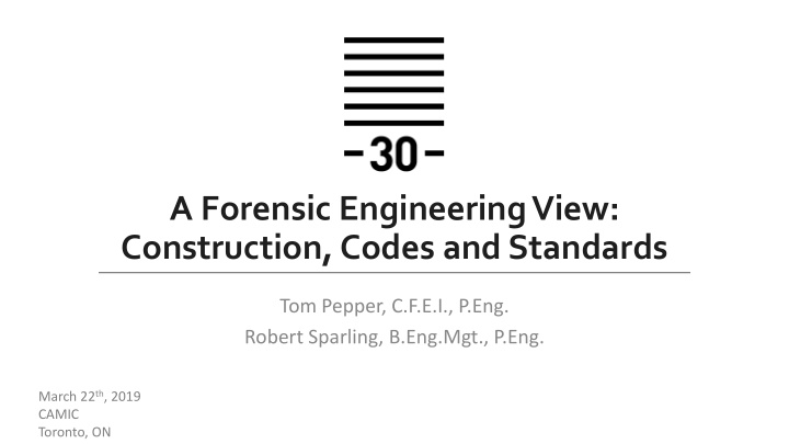 a forensic engineering view construction codes and