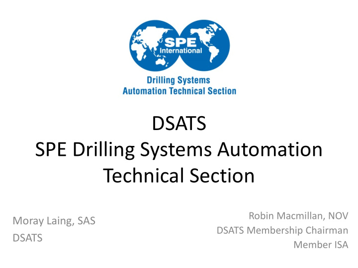 dsats spe drilling systems automation technical section