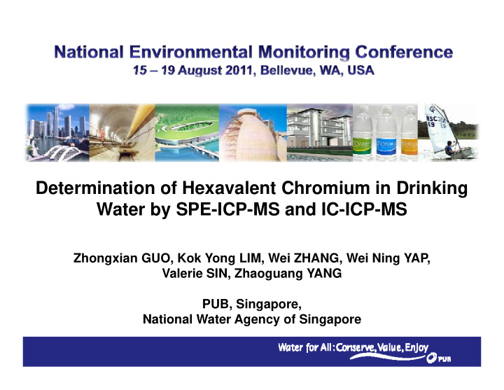 determination of hexavalent chromium in drinking water by