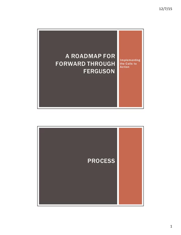 a roadmap for