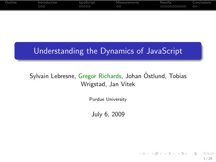 understanding the dynamics of javascript
