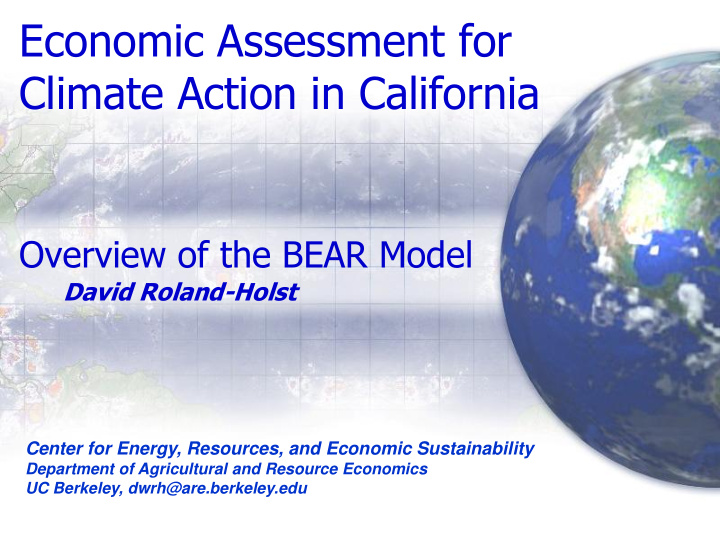 economic assessment for