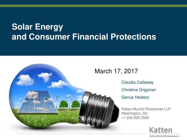 solar energy and consumer financial protections