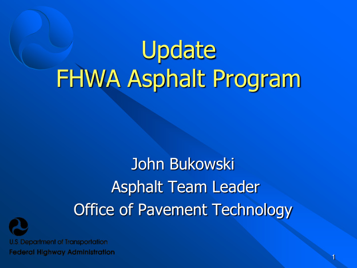 fhwa asphalt program