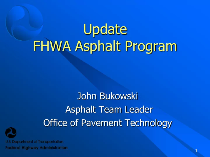 fhwa asphalt program
