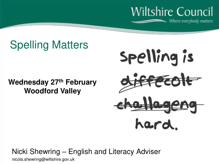 spelling matters