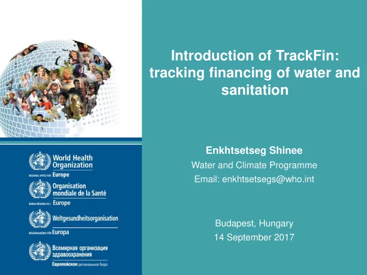 introduction of trackfin tracking financing of water and